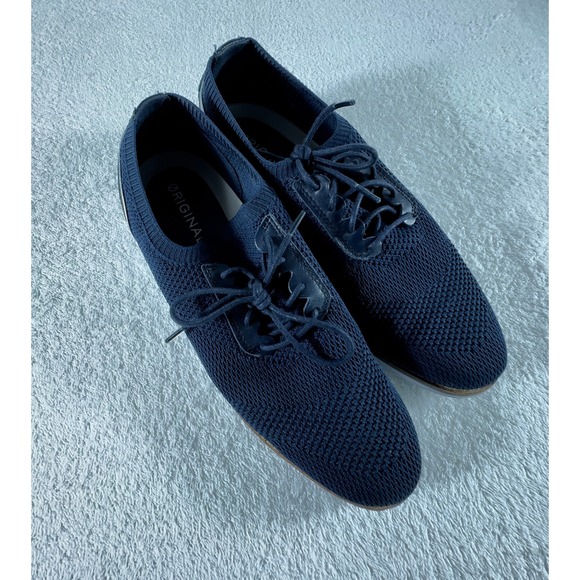 Cole Haan Original Grand Blue Knit Lace Up Lite Weight Shoes Men's 10 B - Picture 1 of 5